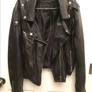 faux leather jacket